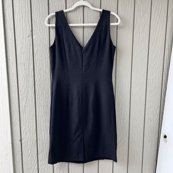 Vintage Dani Max Black Beaded V-Neck Sheath Dress Size 6 Made in USA - Picture 12 of 12